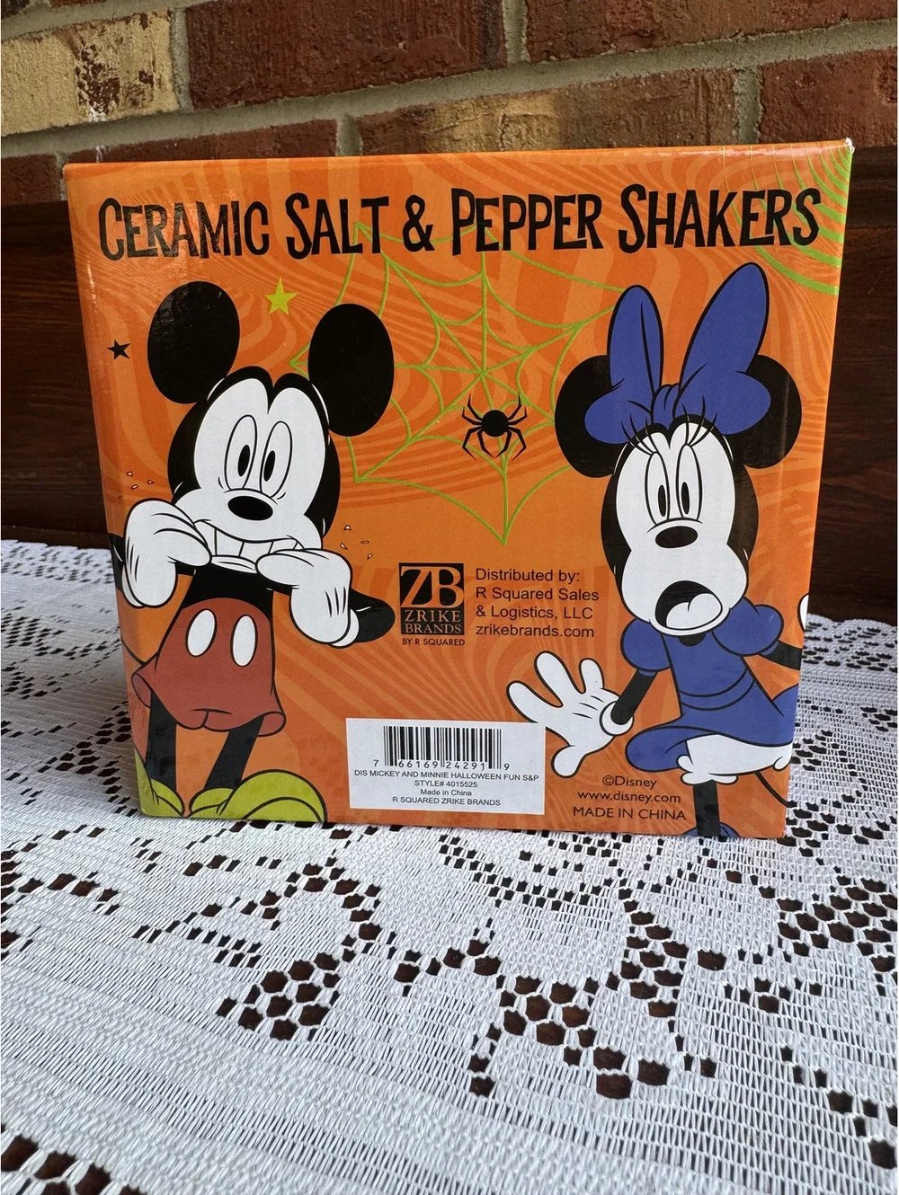 Disney Ceramic Salt and Pepper Shakers - Mickey and Minnie Halloween Edition